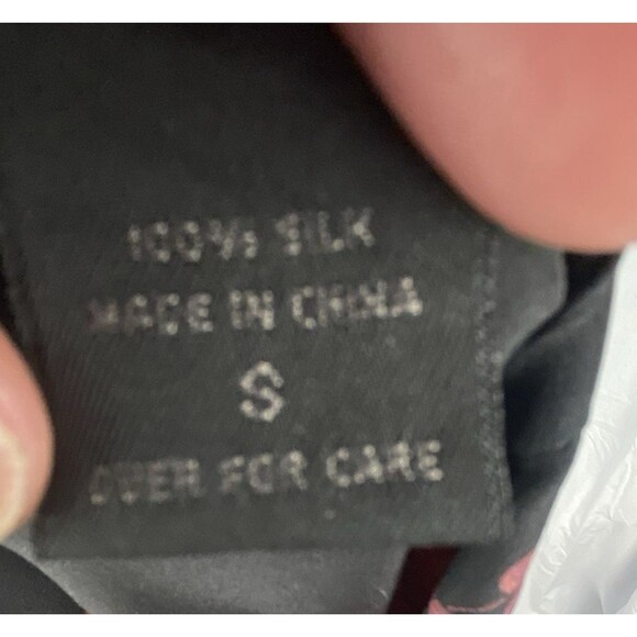 Vintage Express Silk Midi/Maxi Skirt Sz Small Y2K Dark Floral Whimsigoth - Picture 9 of 11